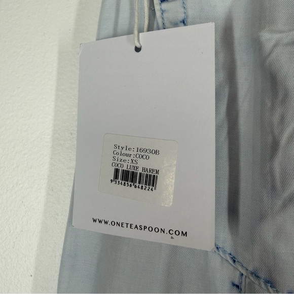 NWT One by One Teaspoon Coco Luxe Harem Pants Faded Grunge Blue Women's Size XS - Picture 12 of 15